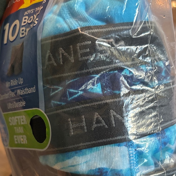 New Hanes Boys Tagless Boxer Briefs variety color (blue, black, grey) 10 Pk Larg - Picture 4 of 5